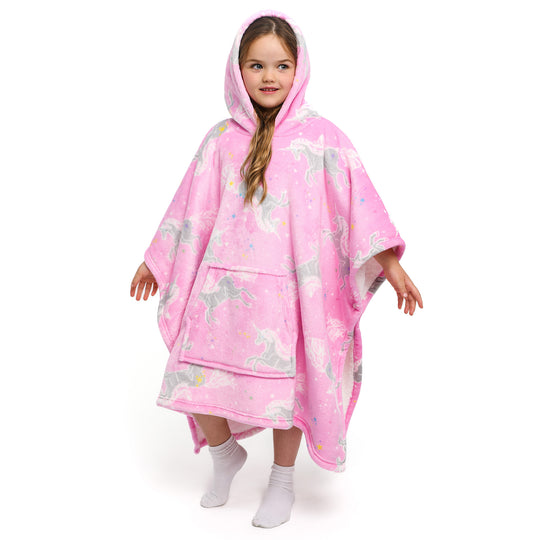 Unicorn Poncho in Pink 75 x 92.5cm