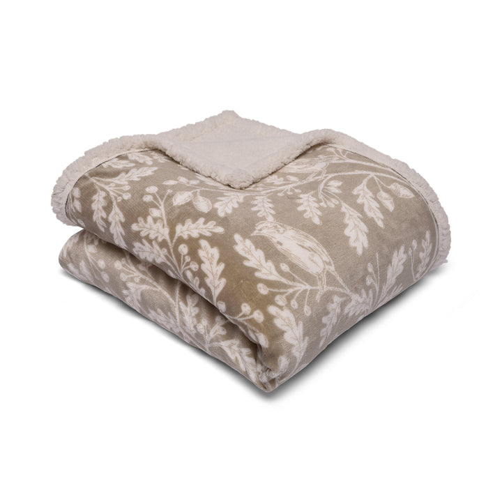 Woodland Owls Bedspread by Dreams & Drapes Lodge in Sage 150cm x 200cm - Bedspread - Dreams & Drapes Lodge