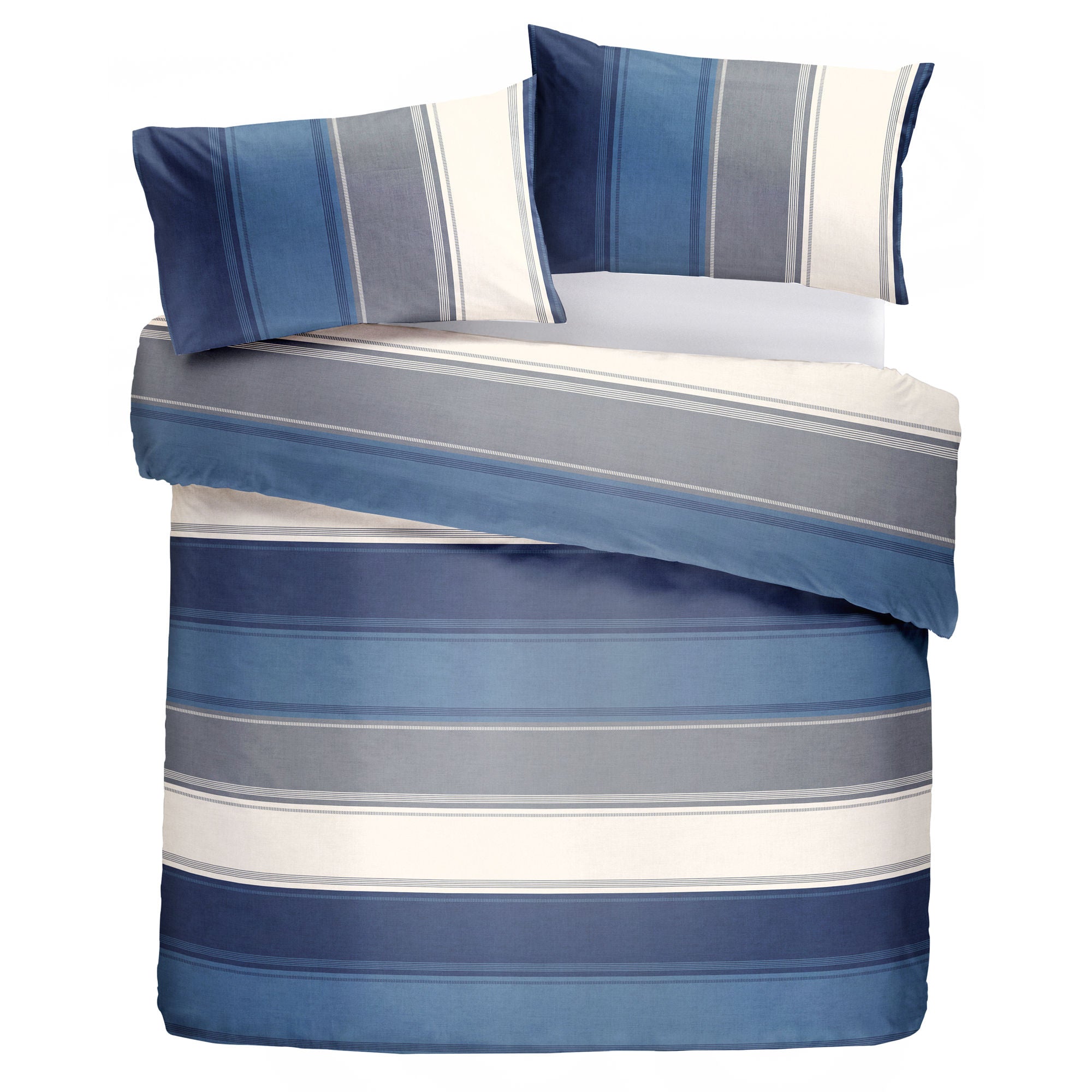 Betley Duvet Cover Set by Fusion in Blue - Duvet Cover Set - Fusion