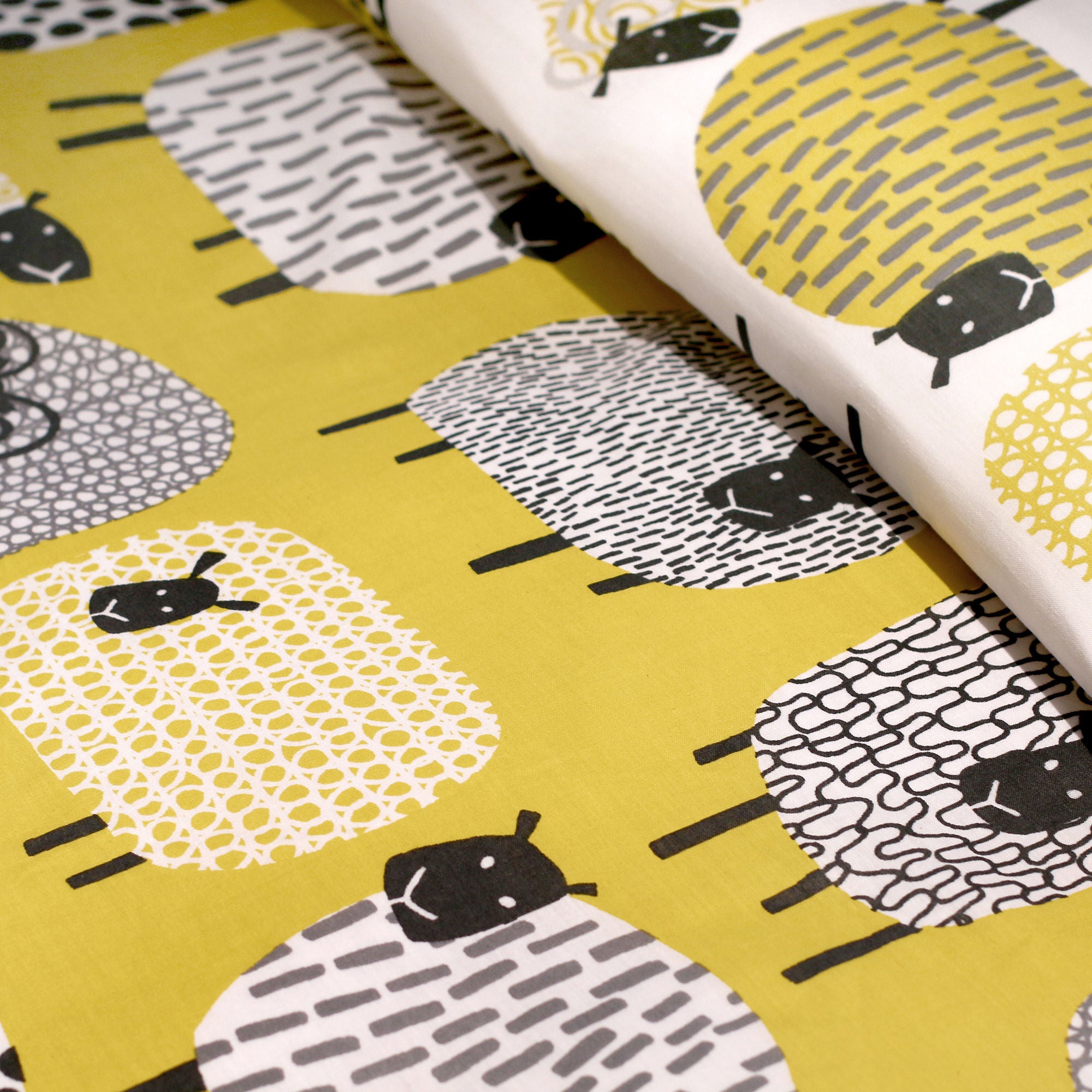 Dotty Sheep Duvet Cover Set by Fusion in Ochre - Duvet Cover Set - Fusion