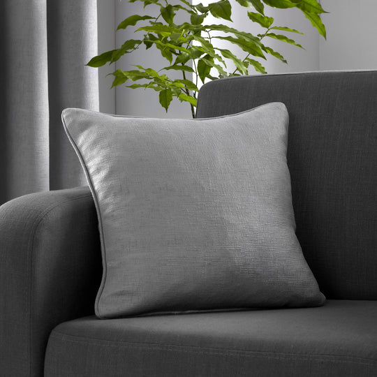Strata Cushion in Silver 43 x 43cm