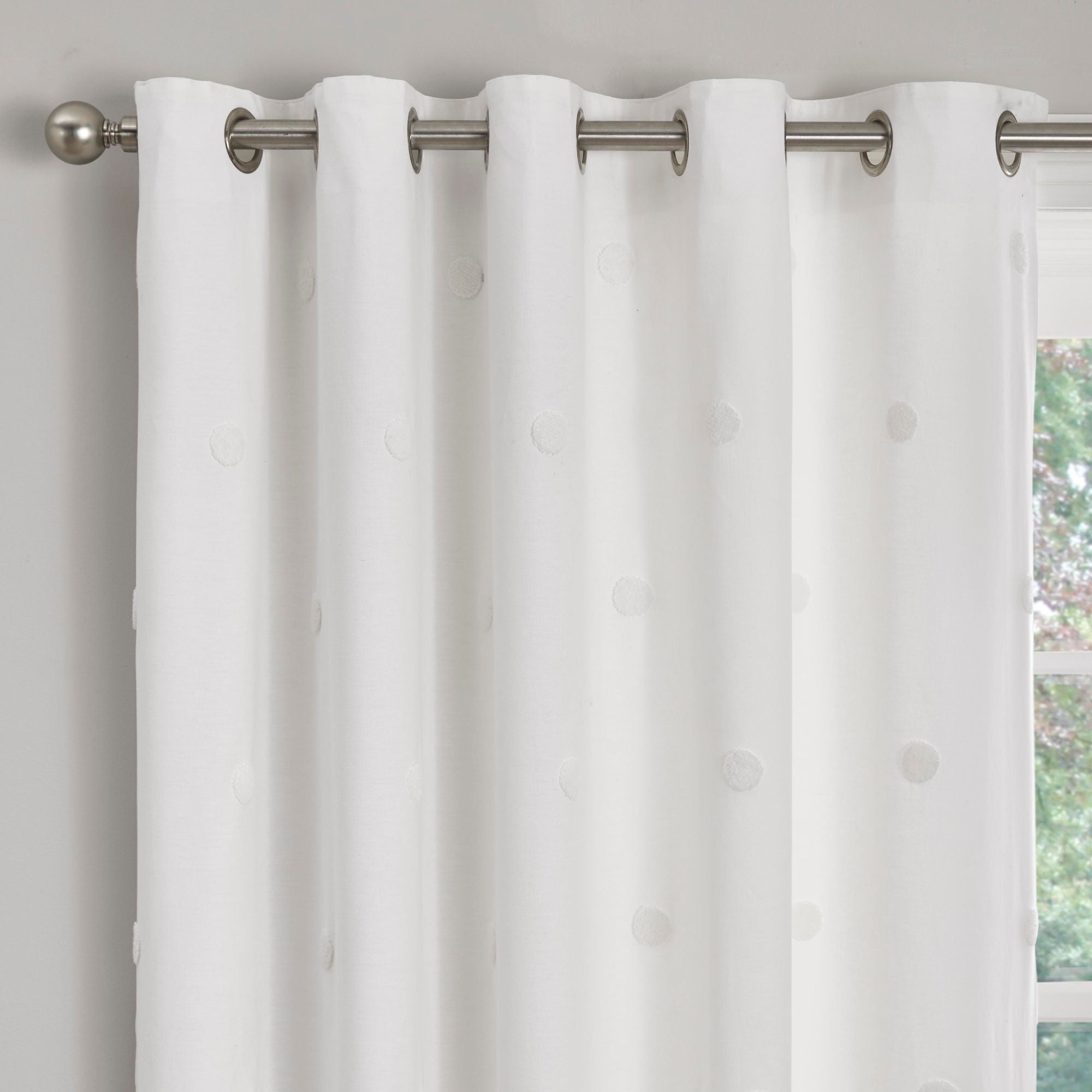 Zara Pair of Eyelet Curtains by Appletree Boutique in White - Pair of Eyelet Curtains - Appletree Boutique