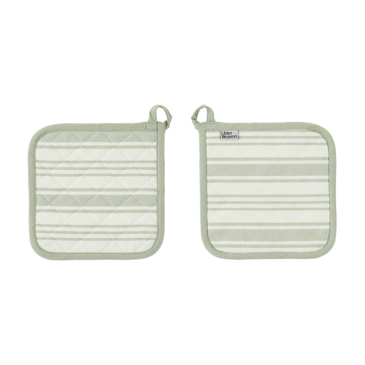 Ulster Weavers Sage Stripe Pot Mat One Size in Sage - Pot Mat - Ulster Weavers