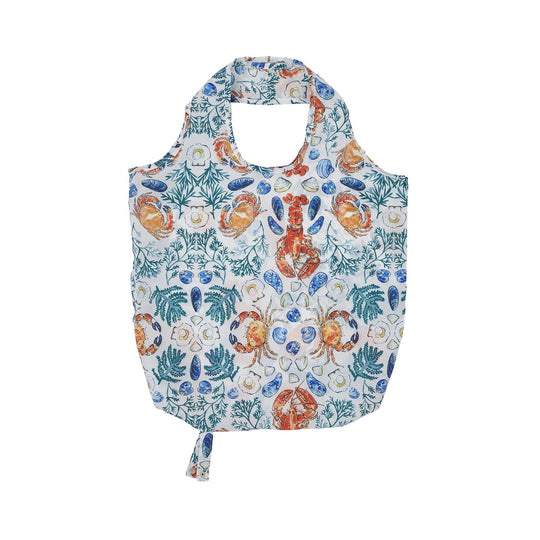 Shellfish Foldable Tote Bag Medium in Green