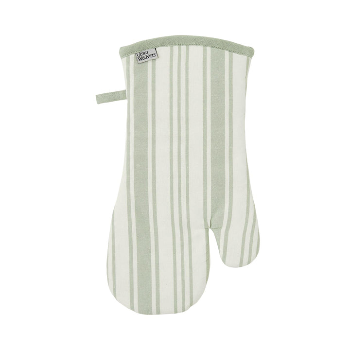 Ulster Weavers Sage Stripe Gauntlet Oven Glove One Size in Sage - Gauntlet Oven Glove - Ulster Weavers