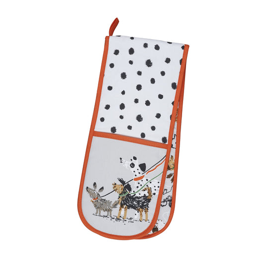 Dog Days Double Oven Glove in Grey