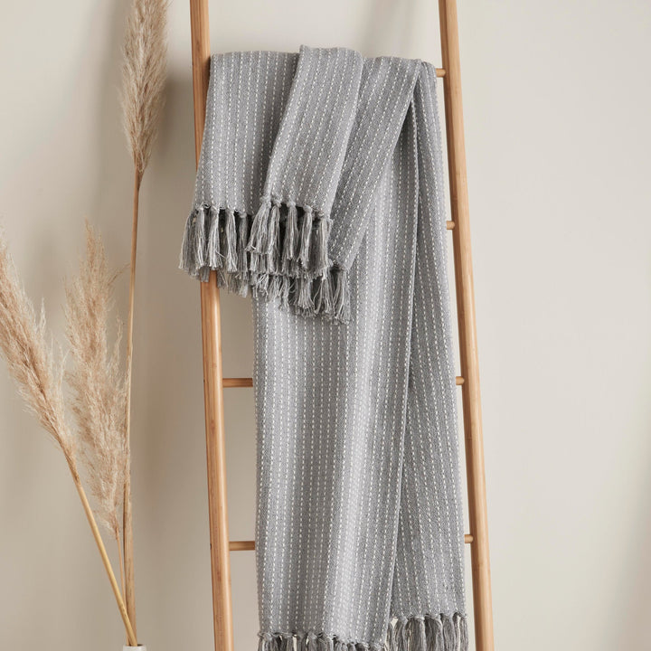 Quinn Throw by Drift Home in Grey 130 x 180cm - Throw - Drift Home