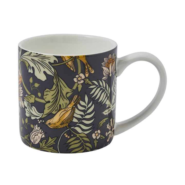 Ulster Weavers Finch & Flower Mug - New Bone China 250ml in Navy - Mug - Ulster Weavers