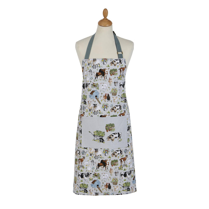 Ulster Weavers Portman Farm Apron - Cotton One Size in Grey - Apron - Ulster Weavers